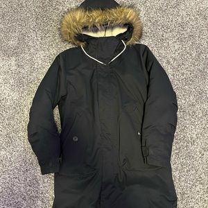 🛑Sold🛑Mens Abercrombie & Fitch 3/4 Black Parka with Fur Hood